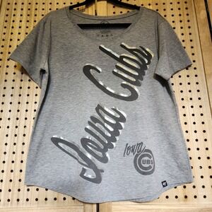 Iowa Cubs 47 Womens Shirt Size Small Baseball Minor League Soft Poly Cotton Milb